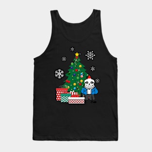 Sans Around The Christmas Tree Undertale Tank Top